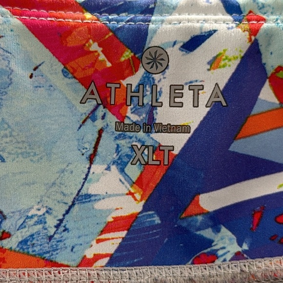 Athleta Kaleidoscope Sonar Capri Leggings White & Multi Colors Size XLT - Picture 9 of 12